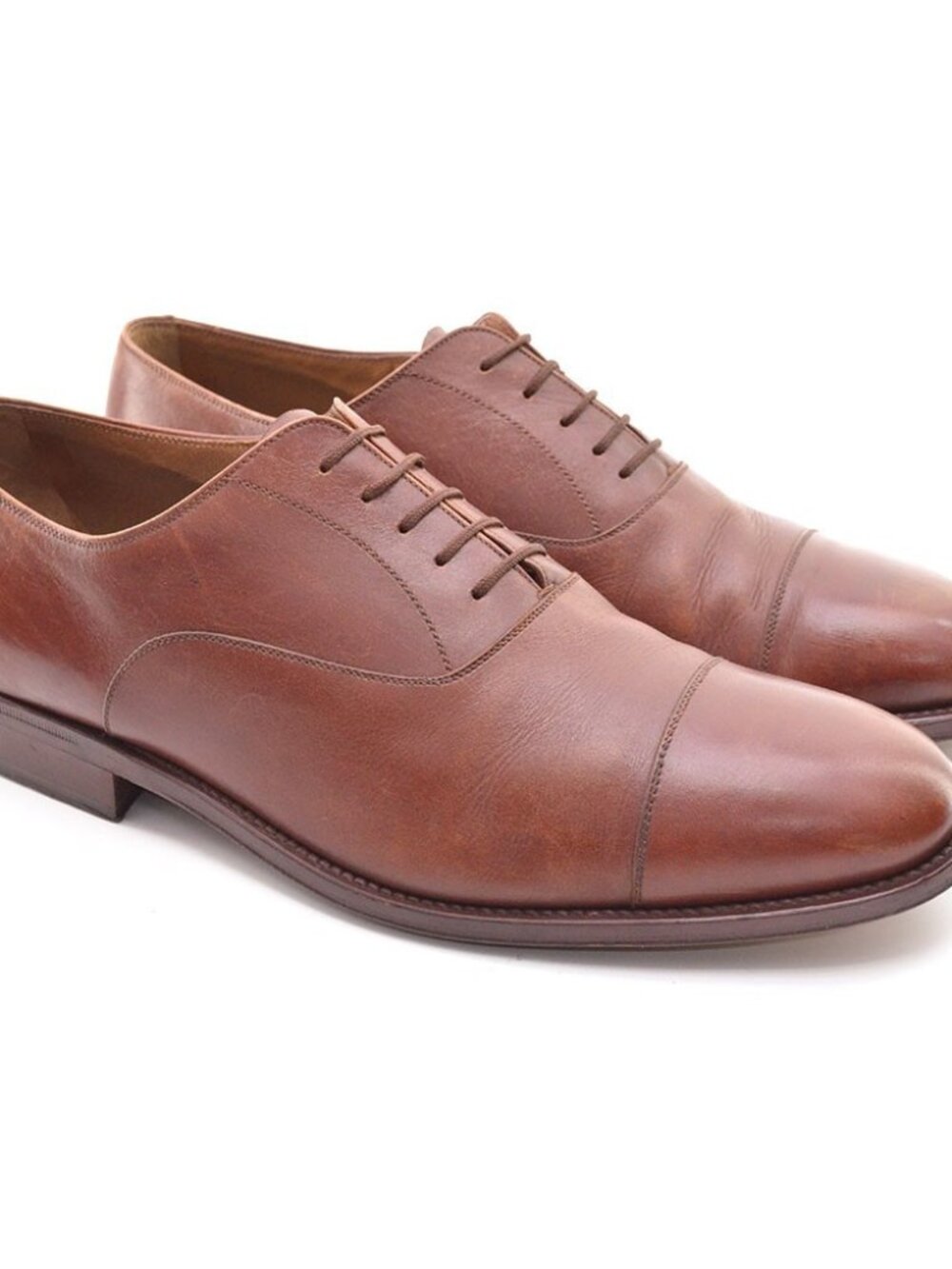Men Barneys Hand Made Straight Cap Toe Bal Oxfords 10 M